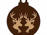 [Laser cut and engrave,Other] Reindeer Christmas Ornament with Star Accents