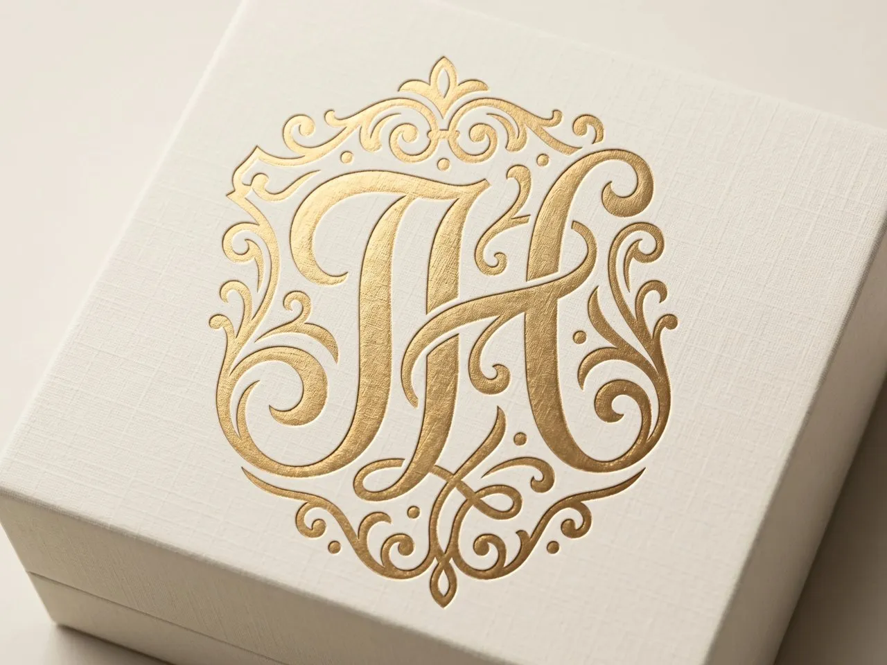 [Laser cut and engrave] JH Elegant Luxury Beauty & Cosmetic Monogram Logo – Refined Initials for Skincare, Makeup, Fashion, Boutique Branding & Premium Packaging