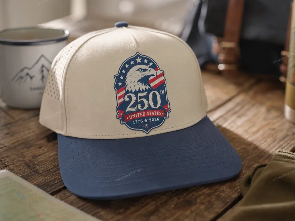 Oversized America 250 Celebration Tri Color Acrylic Patch