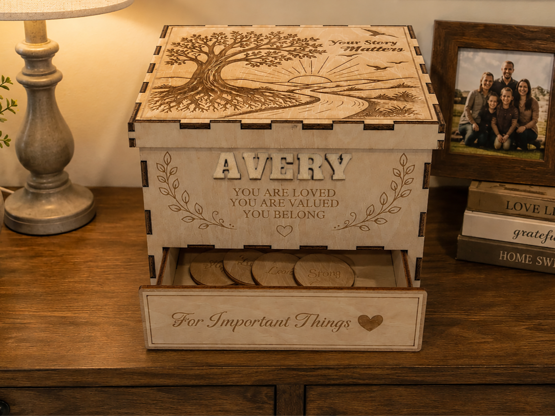 Hope Memory Box for Foster Children 10x10x8 inches