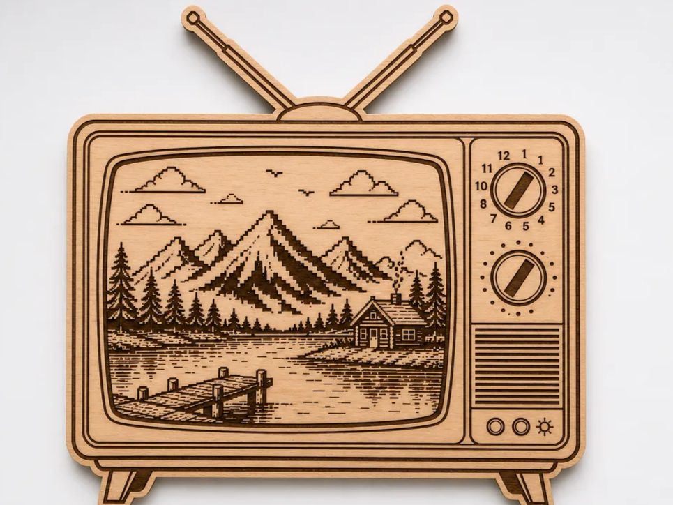 8 Bit Classic Scenic Cut and Engrave