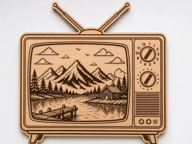 8 Bit Classic Scenic Cut and Engrave