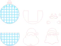 [Laser cut and engrave] Santa Claus Christmas Ornament Gift Card Holder