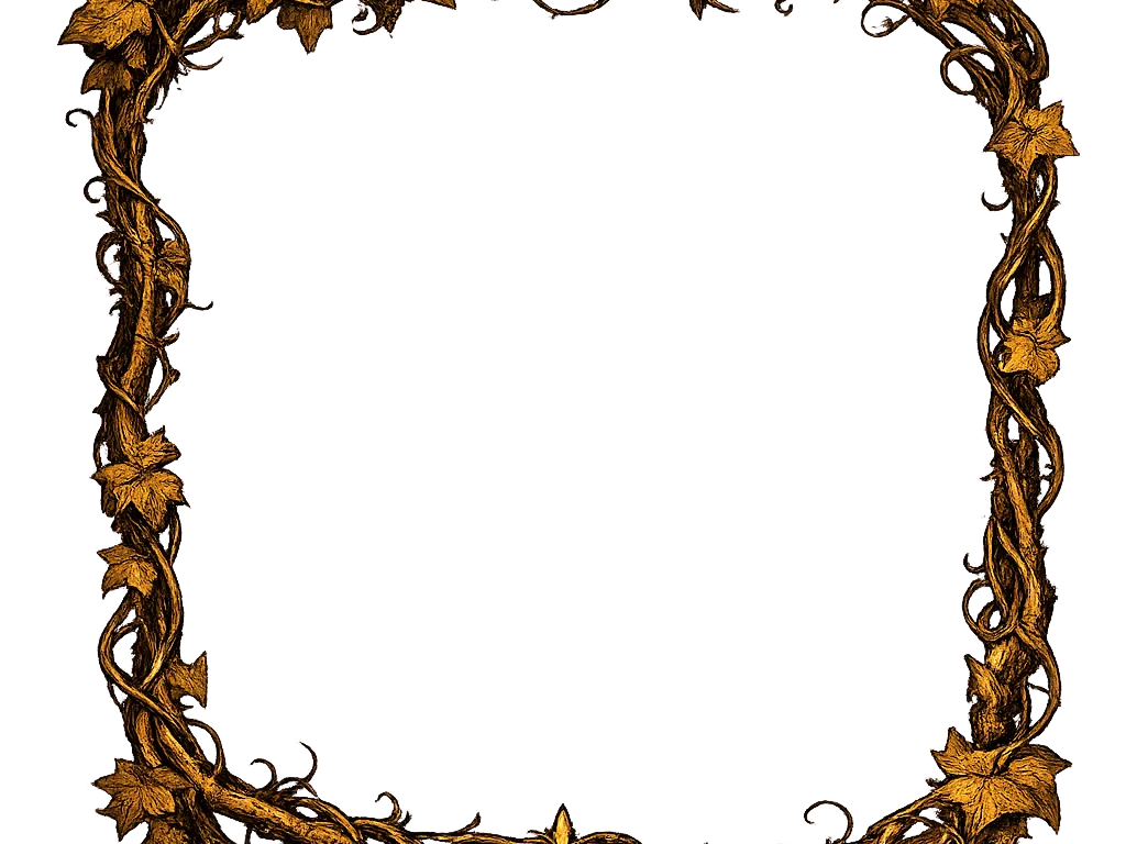 poison ivy frame engraving