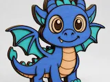 [Laser cut and engrave] Figurine Multicouche dragon bleu pour chambre d'enfant