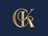 [Laser cut and engrave] Monogramme doré avec les lettres C et K sur fond texturé bordeaux