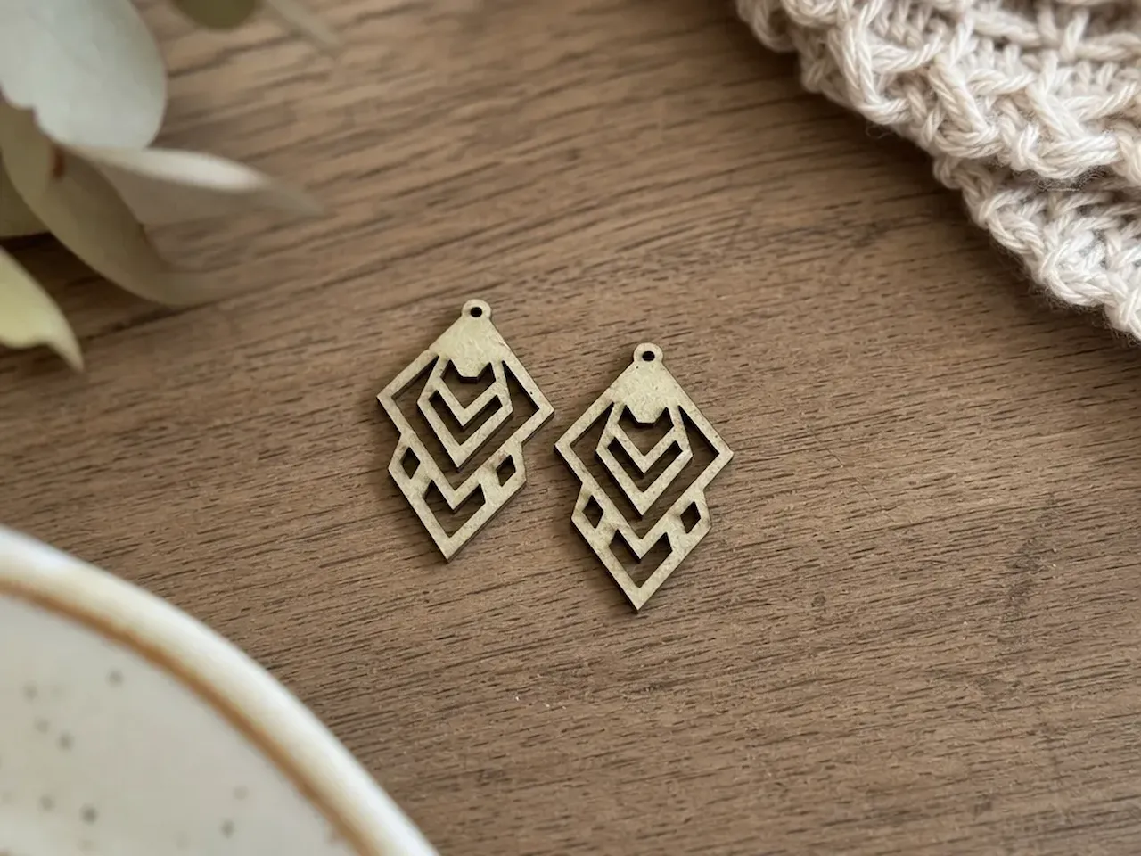 [Laser cut and engrave] Geometrische Ohrring-Anhänger im Boho-Stil