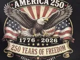 [DTF Printing] America 250 Years of Freedom Eagle Graphic T-Shirt