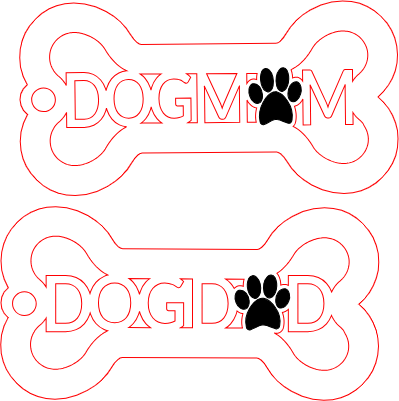 DOGMOM DOGDAD BONE KEYRING.xs
