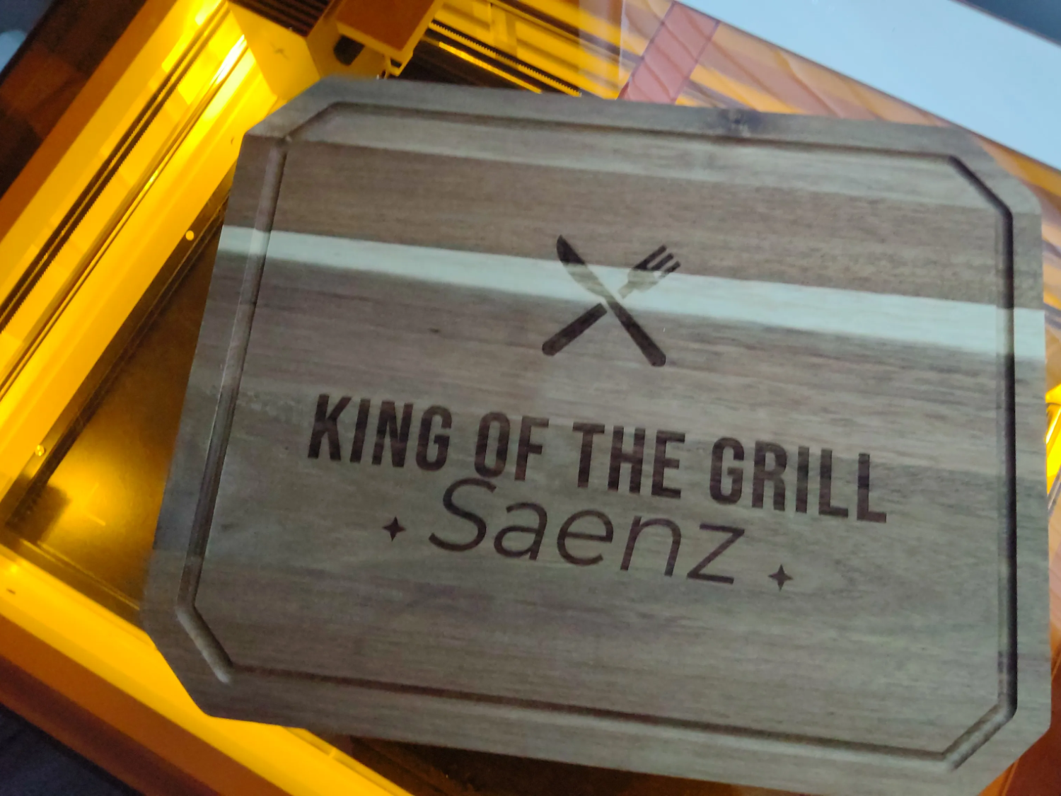 king of the grill cutting board