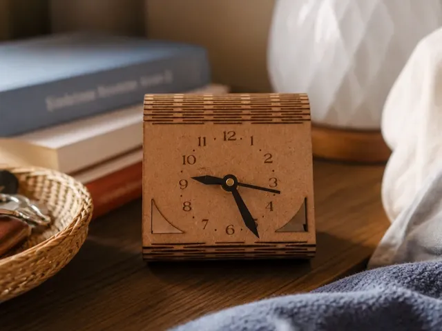 Minimalist Square Wooden Desk Clock