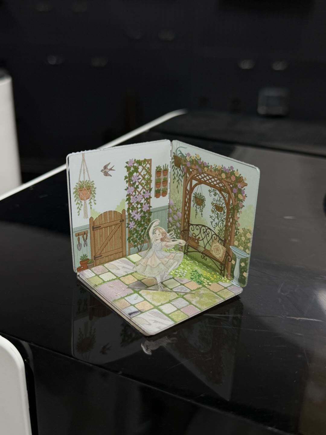 Miniature Garden Diorama with Dancing Ballerina Figure instruction: step 4 - 