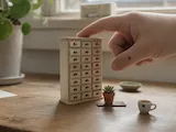 [Laser cut and engrave] Plantilla de Miniatura de Boticaria Casa de Muñecas Cortada con Láser Apothecary Gabinet Miniature Laser cut