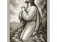 [Laser cut and engrave] Jesus Praying in Gethsemane Religious Bookmark