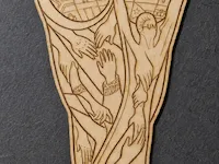 [Laser cut and engrave] World Cup Trophy Wall Plaque with International Flags