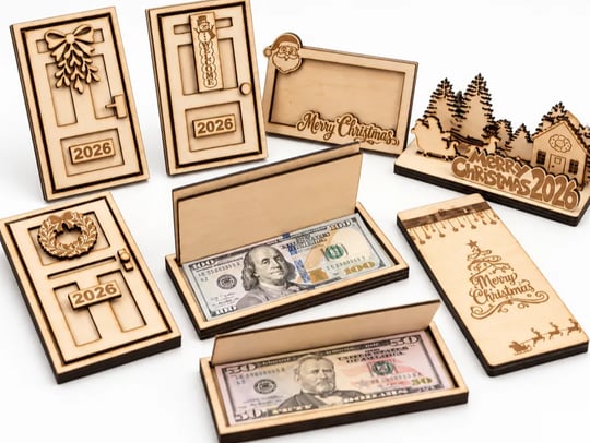 Christmas Money Holders, 6 Designs