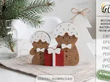 [Laser cut and engrave] Christmas Characters Stands Bundle. Xmas Standing Decor Laser Cut Files. Holiday Shelf Sitters. Cute Christmas Characters. Santa Claus SVG. Gnomes