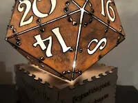 [Laser cut and engrave] Large Wooden D20 Polyhedral Dice for Tabletop Gaming