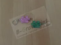 [Laser cut and engrave] Puzzle Piece keychain with great headliner