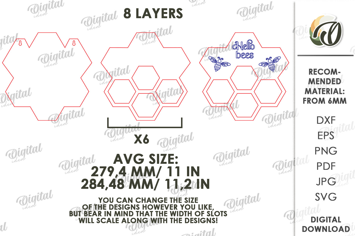 [Laser cut and engrave] 3D Bee Wall Shelves and Stands bundle. Honeycomb Storage shelf laser cut files. Hanging bookshelf svg. Organizer. Display. Bee quotes svg