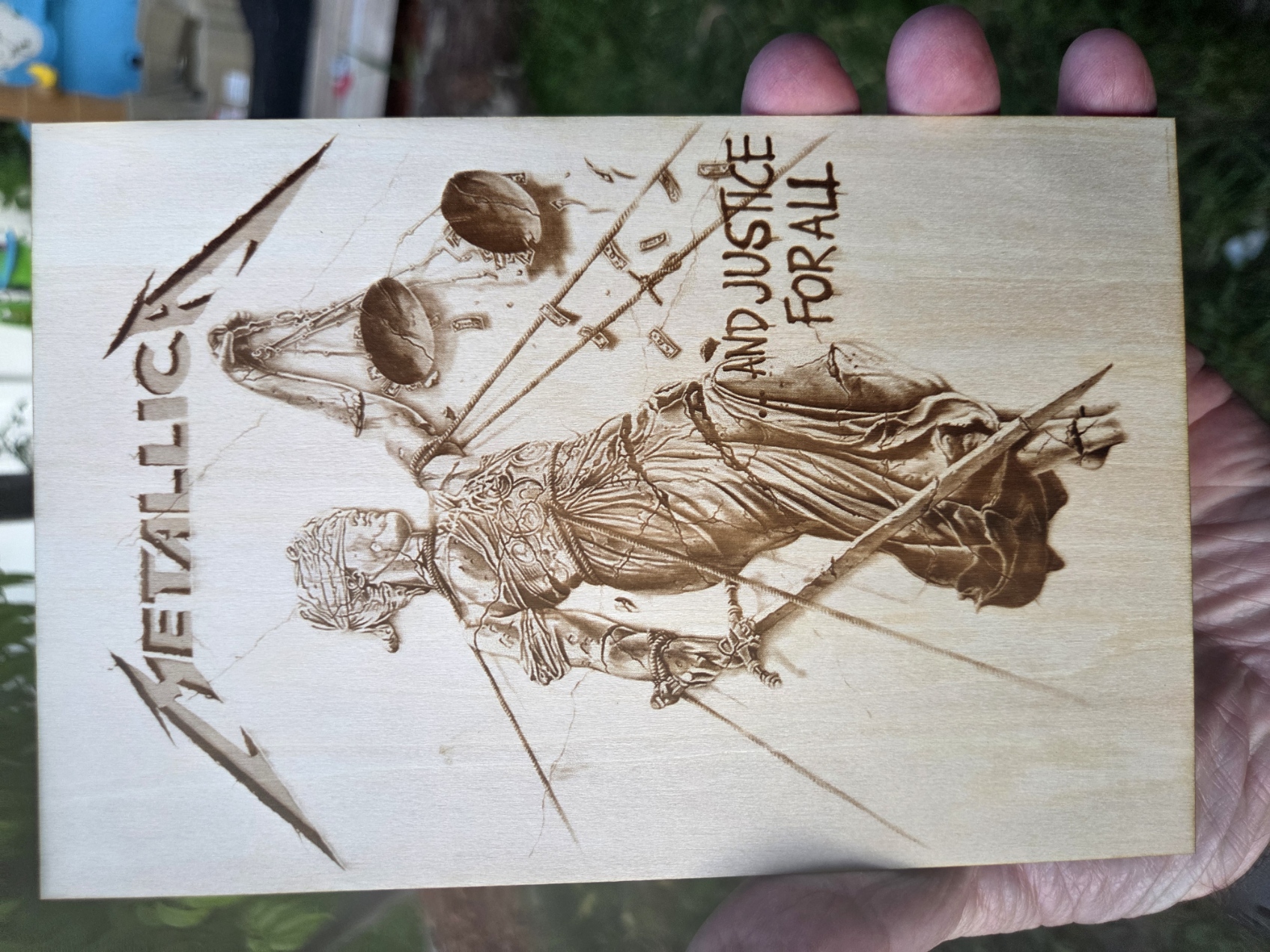 Metallica And Justice For All Album Art Wood Wall Plaque instruction: step 1 - 