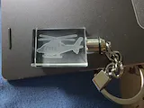 [Laser cut and engrave] Porte-clés lumineux en cristal avec motif d'hélicoptère