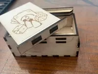 [Laser cut and engrave] Boîte de rangement coulissante en bois pour cartes de jeu