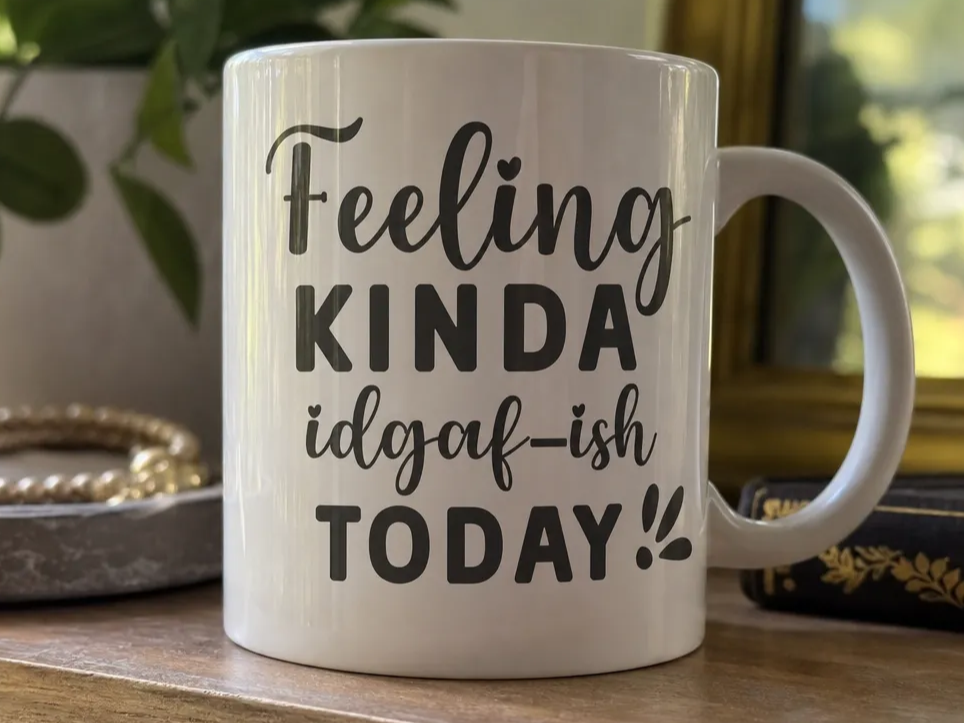 Feeling Kinda Idgaf-ish Today Sarcastic Typography Quote