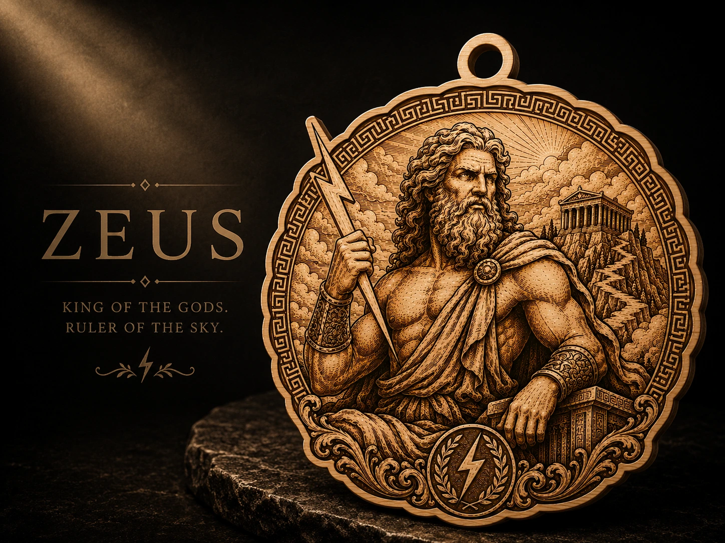 Zeus Greek God Pendant