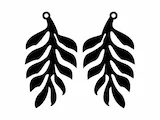 [Laser cut and engrave,Other] Pair of Wooden Leaf Shaped Earring Pendants