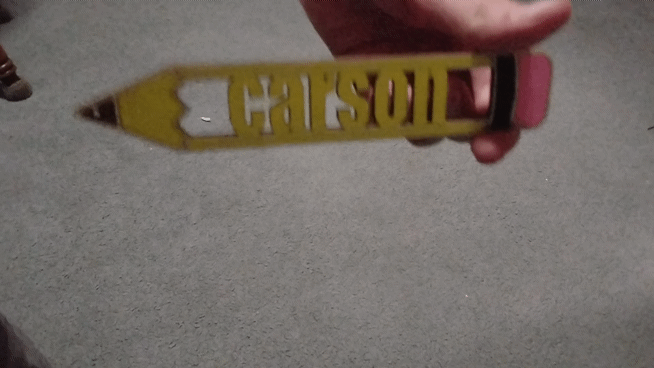 [Laser cut and engrave] Personalized Pencil Name Tag for Students