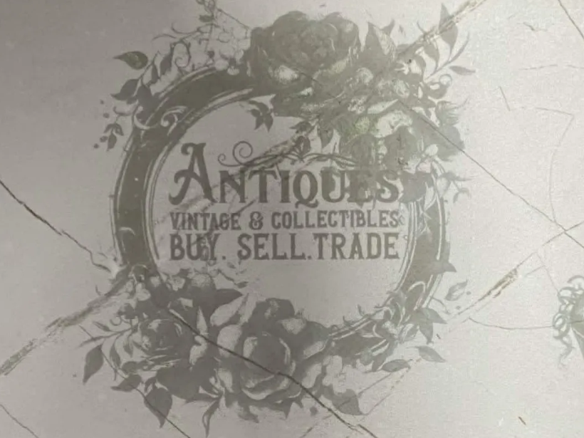 Antiques Vintage and Collectibles Floral Sign