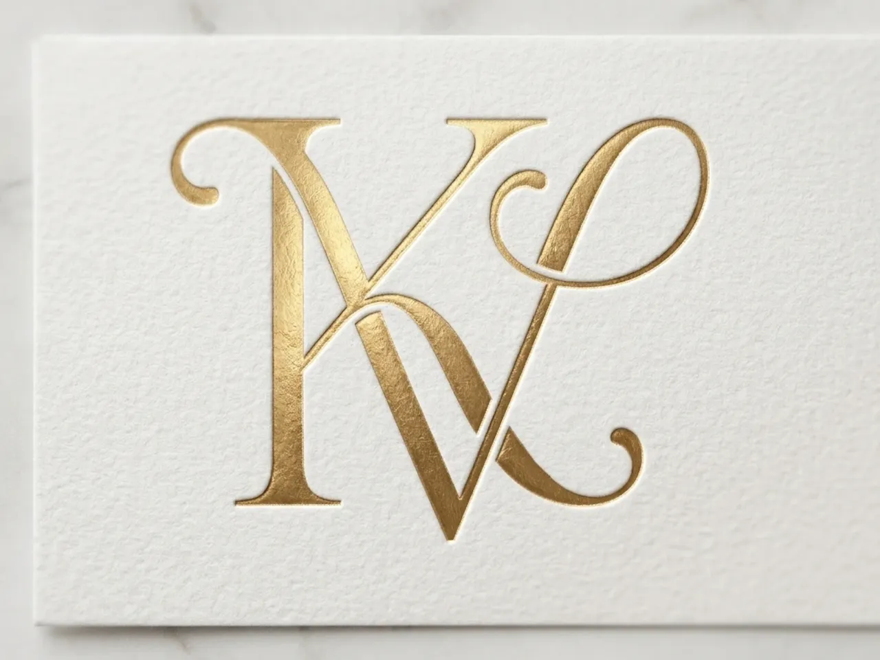 [Laser cut and engrave] KV Elegant Signature Monogram Emblem