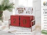 [Laser cut and engrave] Christmas Countdown Calendars Bundle. Advent Calendar Laser Cut Files. Days Until Christmas SVG. Countdown Block Calendar. Kids. Christmas Quotes