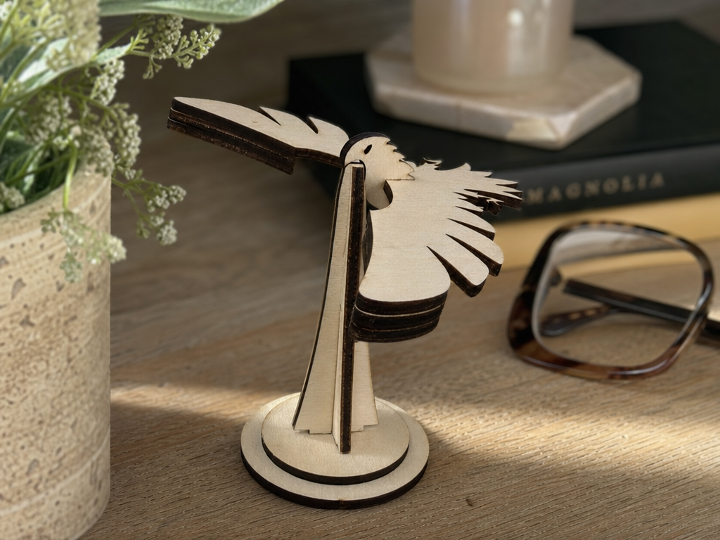 Balancing Wooden bird Figurine