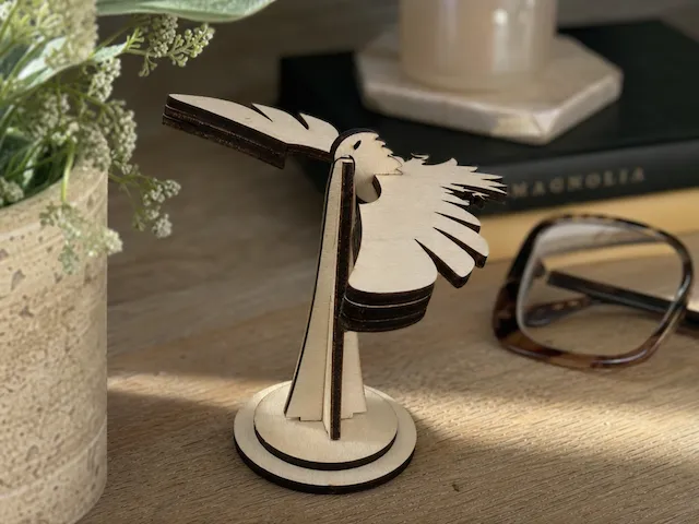 Balancing Wooden bird Figurine