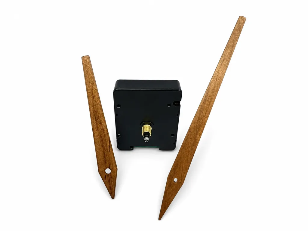 Hour and Minute clock hands from black cherry wood