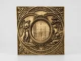 [Laser cut and engrave] Square Wooden Plaque Featuring Angel and Forest Landscape Relief