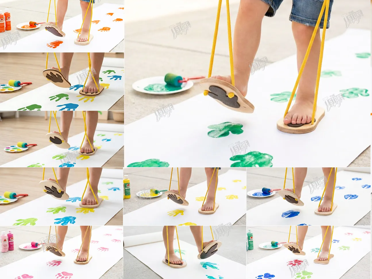 Children's Footprint Stomper Shoes for Creative Art and Play Laser Cut Bundle. Toys and Games