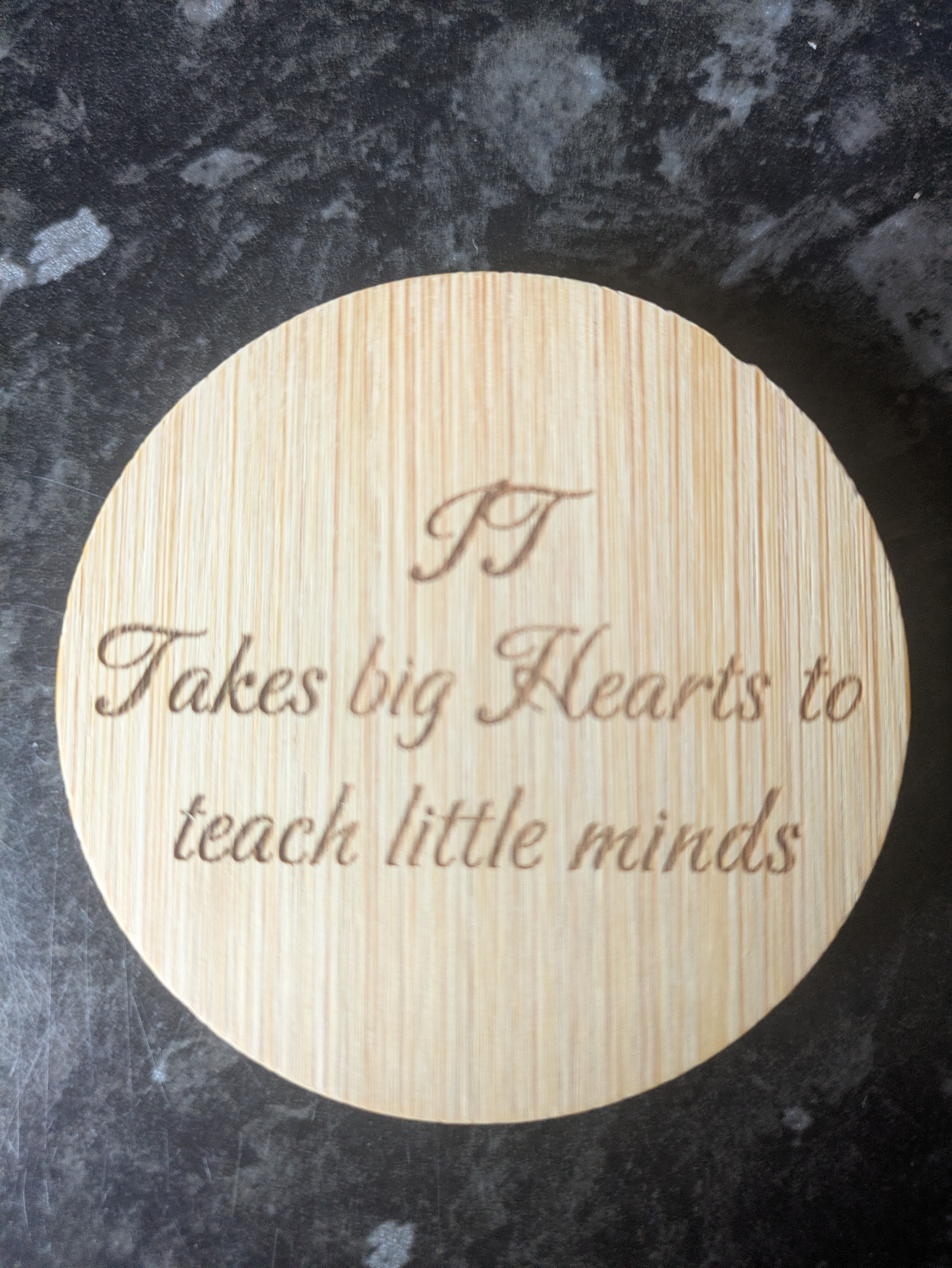 [Laser cut and engrave] It Takes Big Hearts to Teach Little Minds Wooden Teacher Appreciation Keepsake