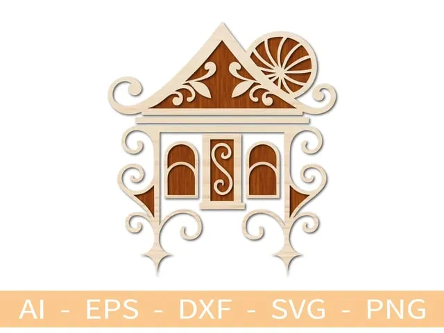 House Outline - Decorative Laser Cut Design
