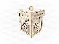 [Laser cut and engrave] Gift Box Bee Laser Cut Template, Honey Storage Case, Laser Cutting Design