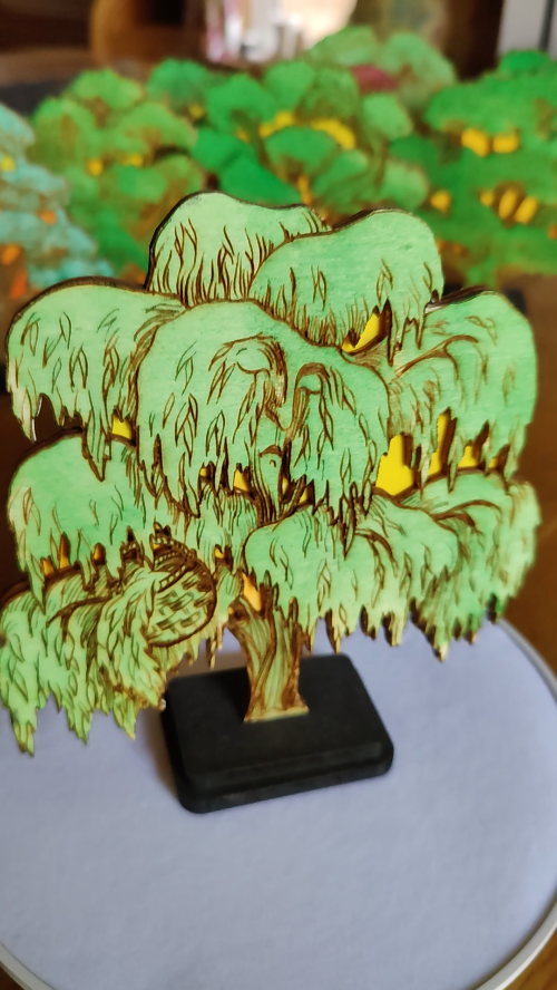 [Laser cut and engrave] The Graceful Willow - A story tree