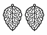 [Laser cut and engrave,Other] Intricate Leaf Pattern Dangle Earrings