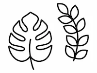 [Laser cut and engrave,Screen printing] Monstera Leaf and Branch Botanical Wall Art Cutouts