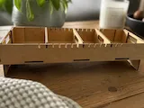 [Laser cut and engrave] Organisateur de bureau compartimenté en bois avec quatre sections