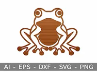 [Laser cut and engrave] Frog Shaped Coaster - Laser Cutting Design
