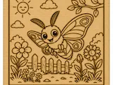 [Laser cut and engrave] Garden Life Moth Coloring Puzzle SVG XCS | Adorable Wooden Laser Cut Activity for Kids | Reusable Montessori Learning Toy
