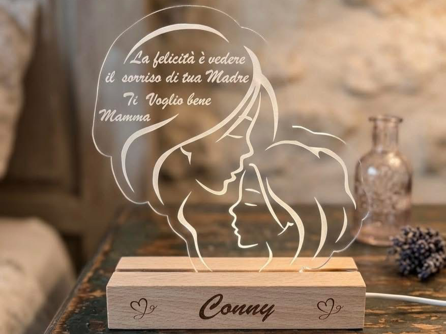 Lampada in acrilico per Mamma