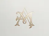 [Laser cut and engrave] Refined AM Ligature Monogram Logo